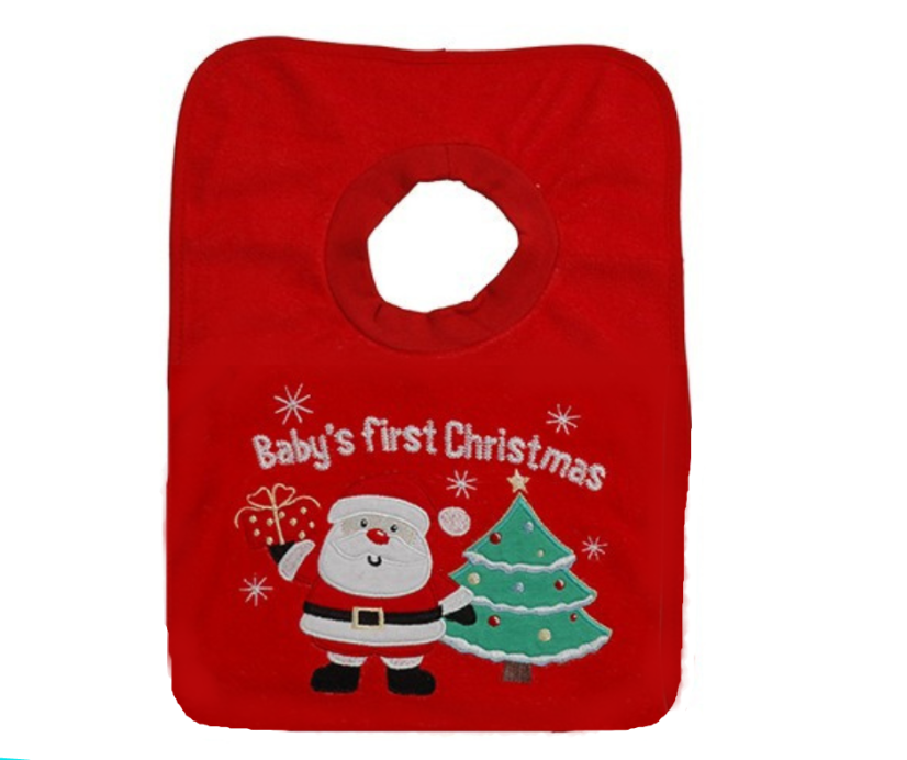 Podbradník pre bábätko Prvé Vianoce Santa
