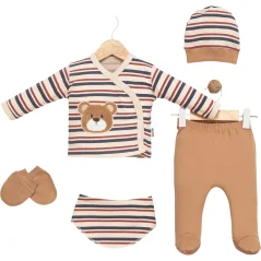 5 piese set pentru bebelusi Bear 50/56