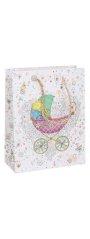 Dárková taška Kočárek 42x31x12 cm