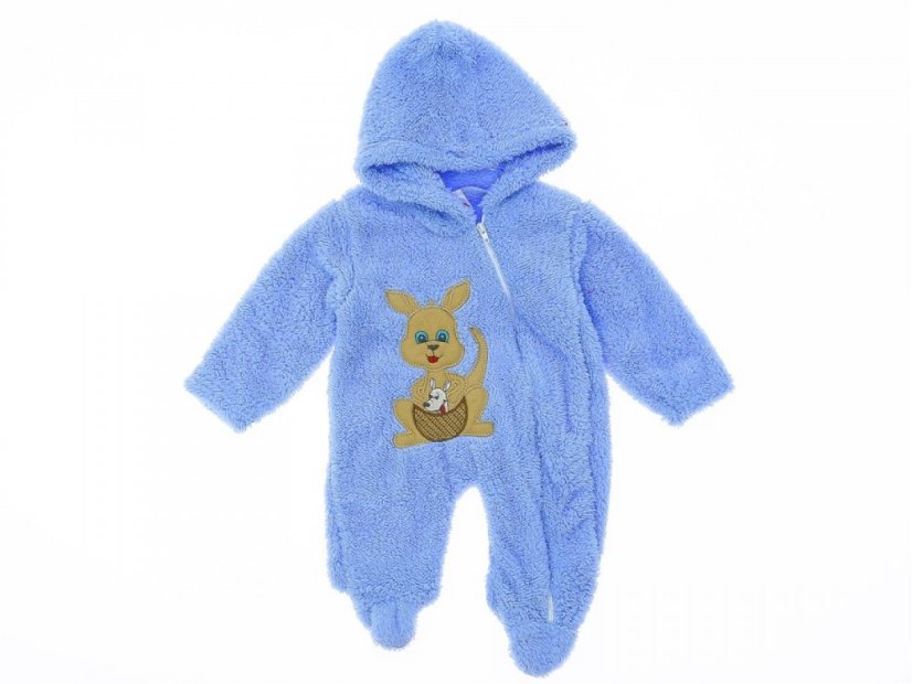 Tutina peluche Canguro blu 56/62