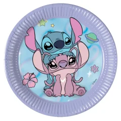 Papírové talíře 20 cm, 8 ks FSC -Lilo&Stitch