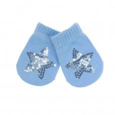 Guanti per neonato blu Star