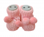 Dojčenské ružové capáčky s brmbolcom