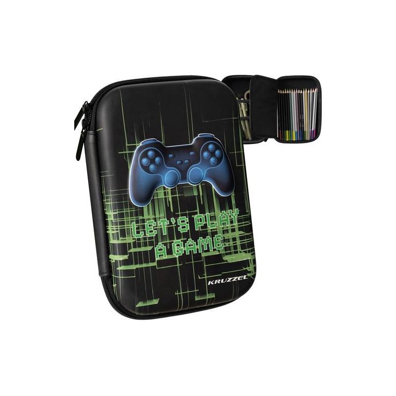 Pevný penál s 3D vzorem Gamepad