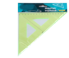 Pravítko trojúhelník neon 16 cm