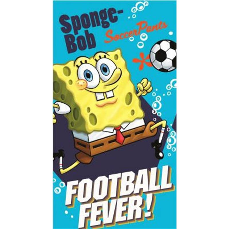 Asciugamano per bambini SpongeBob blue 35x65 cm