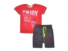 Chlapecký letní set - souprava tričko a kraťasy potisk ENJOY