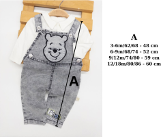 2dílná dětská souprava – tričko a džínové kalhoty s laclem Pooh