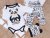 set 3 piese pentru bebeluși-body-panataloni cu boteșei-căciulă Panda