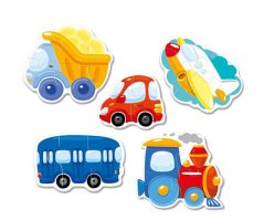 Obrysové puzzle pre deti – dopravné prostriedky