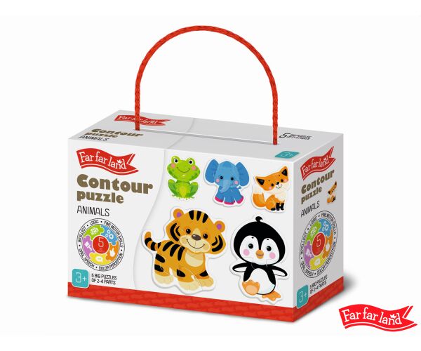 Puzzle zvířátka 5 obrázků