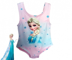 Dievčenské jednodielne plavky Frozen Elsa 104