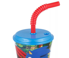 Dětský kelímek s brčkem Sonic