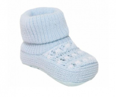 Scarpine per neonato con motivo blu-bianco