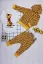 Set di 3 pezzi per bambini felpa, pantaloni, body Giraffa