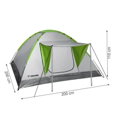 Turistický stan pro 2-4 osoby se stříškou 200 × 200 × 110 cm