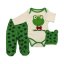 set 3 piese pentru bebeluși-body-panataloni cu boteșei și căciulă Broscuța