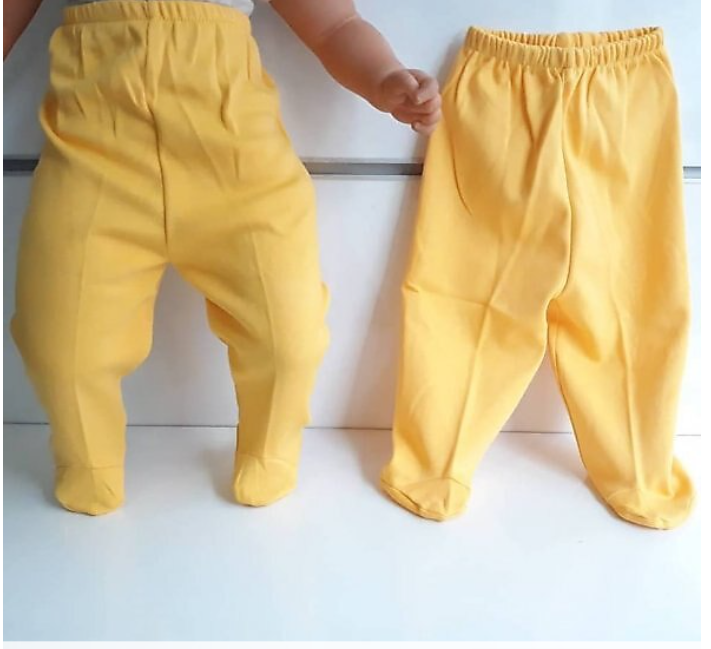 Pantaloni per neonati giallo 62
