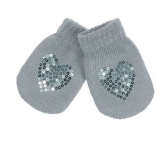 Mănusi pentru bebelusi gri Heart