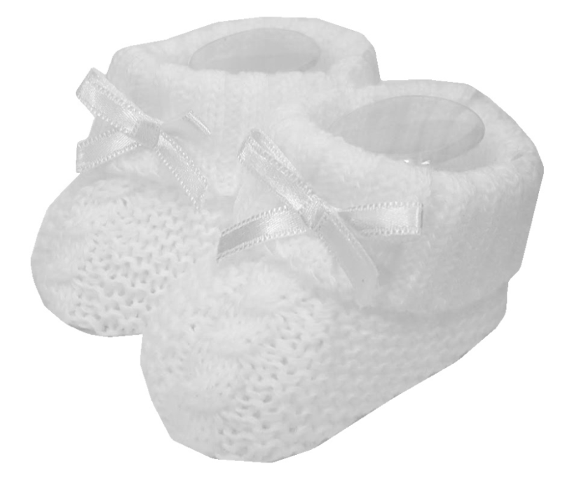 Capáčky s mašličkou bílé