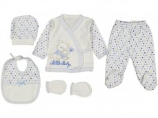 Set 5 piese haine pentru bebelusi Little Baby blu 56