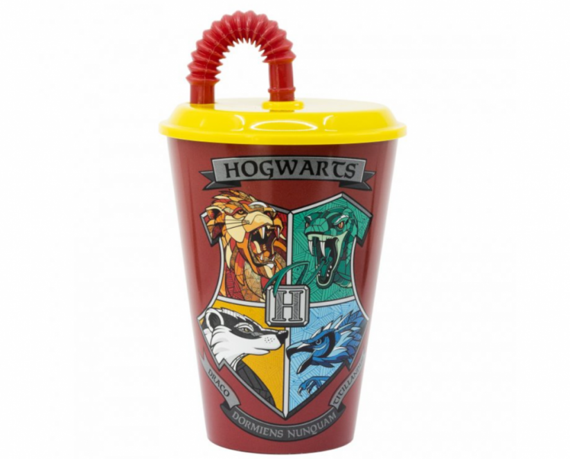 Bicchiere con cannuccia Harry Potter
