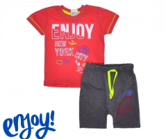 Set tricou si pantaloni scurti ENJOY