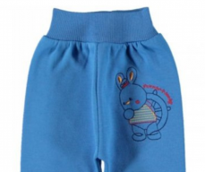 Pantaloni cu botosei Bunny blu 80
