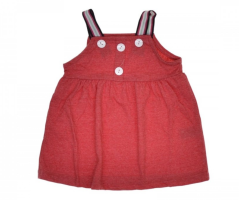 Rochie rosie cu bretele pentru fete 98