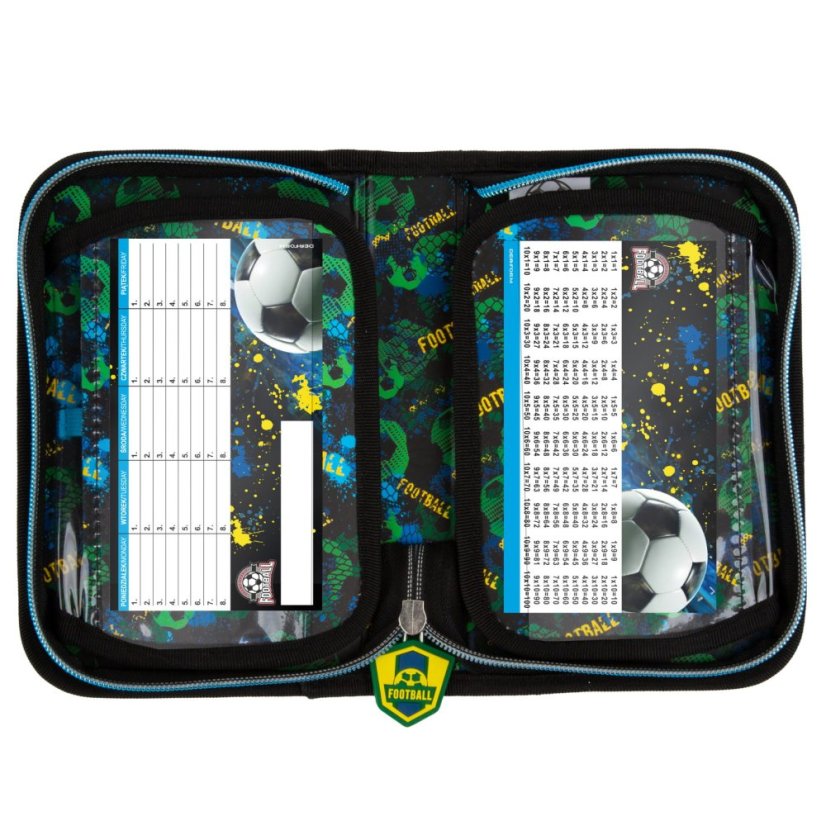 Penál Fotbal jednopatrový s výbavou 20×13×4 cm