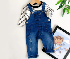 2dílná dětská souprava – tričko a džínové kalhoty s laclem Baby