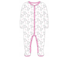 Pagliaccetto per bambini Orsetto e cuoricini bianco