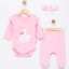 Completo bimba 3 pezzi Swan – body, pantaloni e fascetta