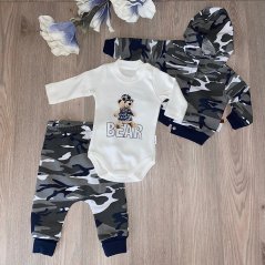 Compleu pentru copii body, hanorac, pantaloni Bear Army