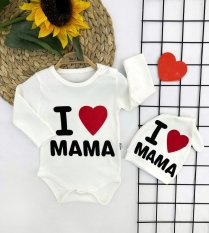 Set bebè body + cappello I Love Mama