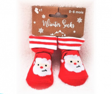 Ponožky pro miminko Santa
