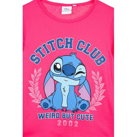 Tričko s dlouhým rukávem Stitch fuchsia