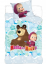 Biancheria da letto in cotone per bambini Masha e orso | 140 × 200 cm