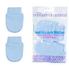 Mănusi protectie bebe bleu 2 pack
