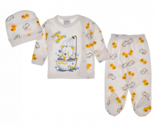 Set 3 piese haine pentru bebelusi Bear and Duck 56