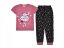 Pijamale fete cu mâneci scurte și pantaloni lungi | roz