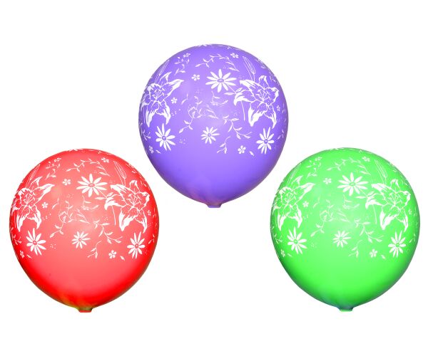 Palloncini Flowers, mix di colori, 30 cm – set da 10 pezzi