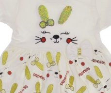 Detské šaty krátky rukáv Bunny 116/122