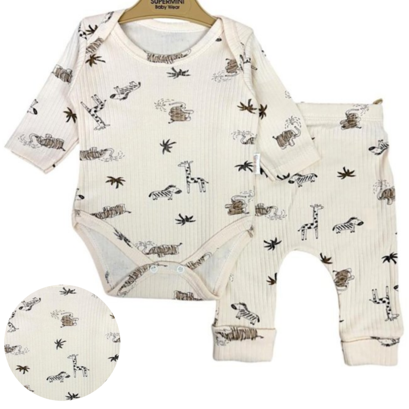 2dílná dětská souprava – body a tepláčky Zebra