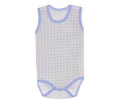 Body bebe fără mâneci alb-bleu 56