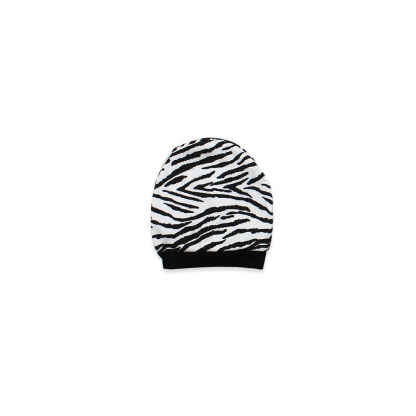 3-dílná bavlněná kojenecká souprava body polodupačky a čepička Zebra