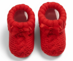 Capáčky s mašličkou červené