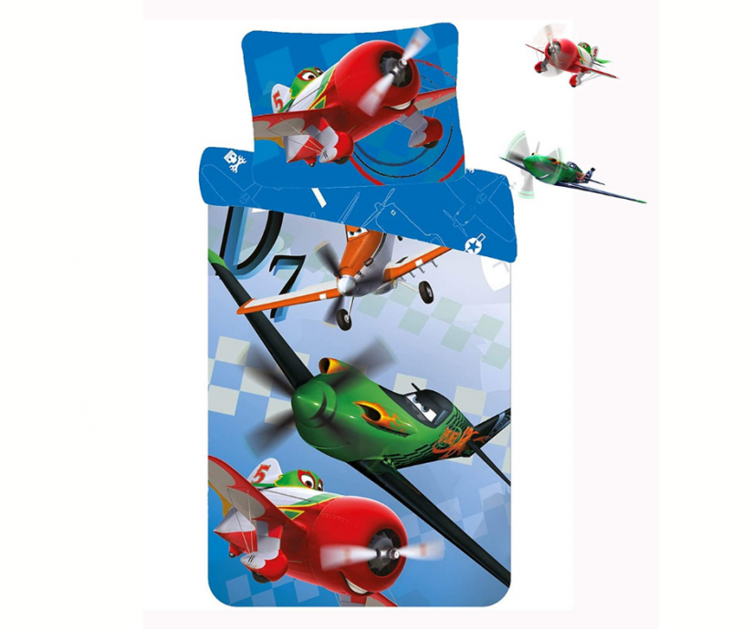 Dětské bavlněné povlečení Disney Planes Letadla | 90 × 140