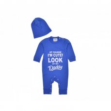 Tuta con cappello per bambini blu Look 80