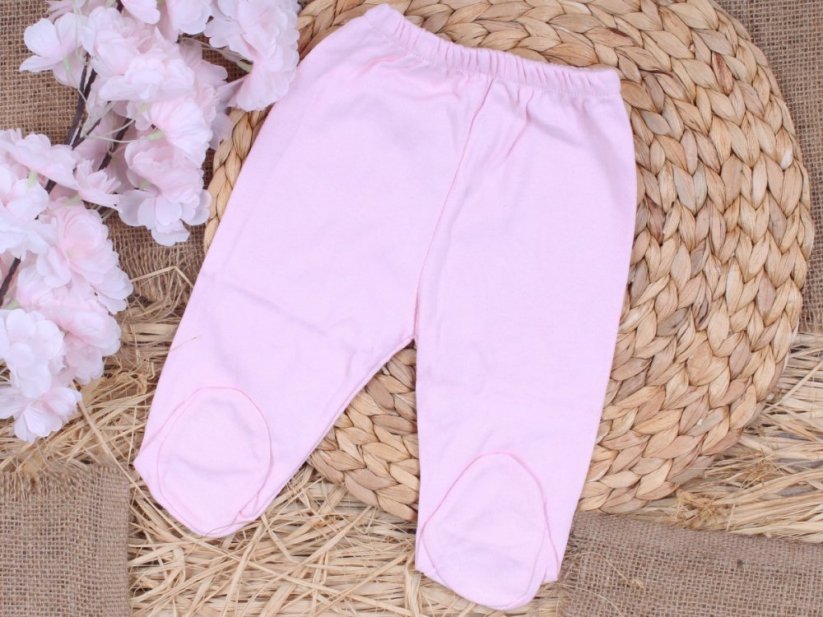 Pantaloni cu botosei bebe roz 56